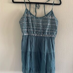 Tokyo Darling Teal and Silver Dress